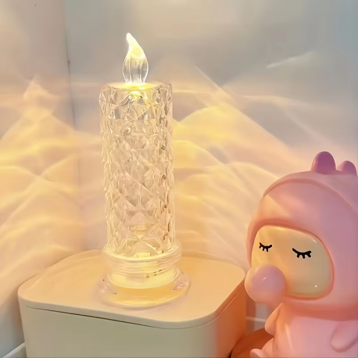 LED Crystal Candle | Aesthetic Room Decor