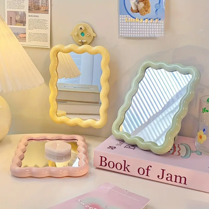 Pastel Wavy Mirror | Aesthetic Room Decor