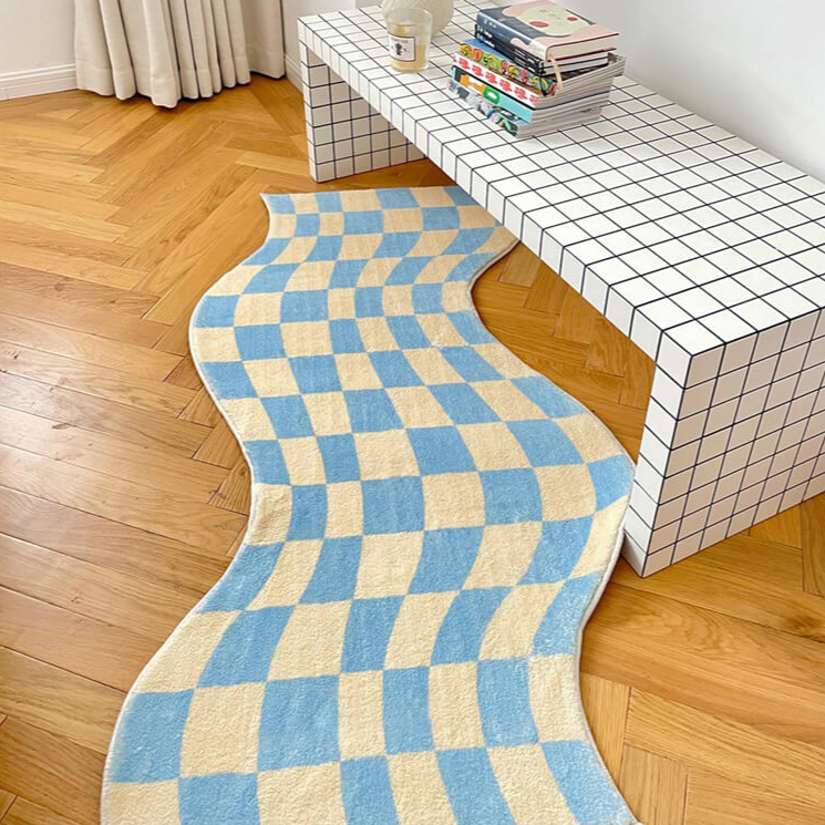 Groovy Checkered Rug | Aesthetic Room Decor