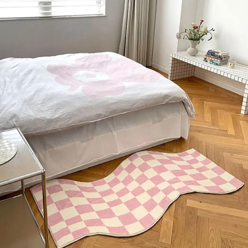 Groovy Checkered Rug | Aesthetic Room Decor