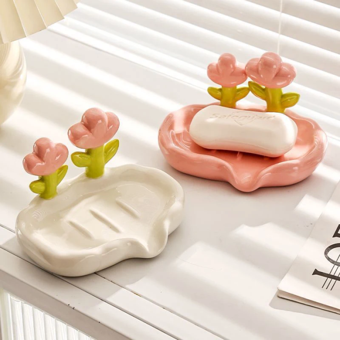 Flower Shape Soap Holder | Aesthetic Room Decor