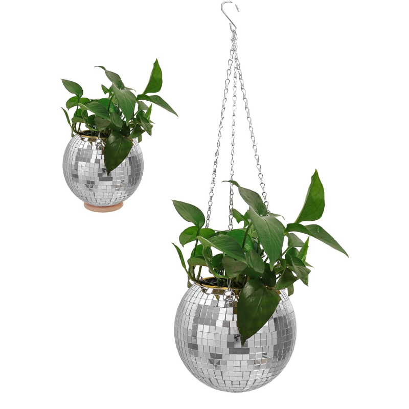 Disco Ball Plant Pot | Aesthetic Room Decor