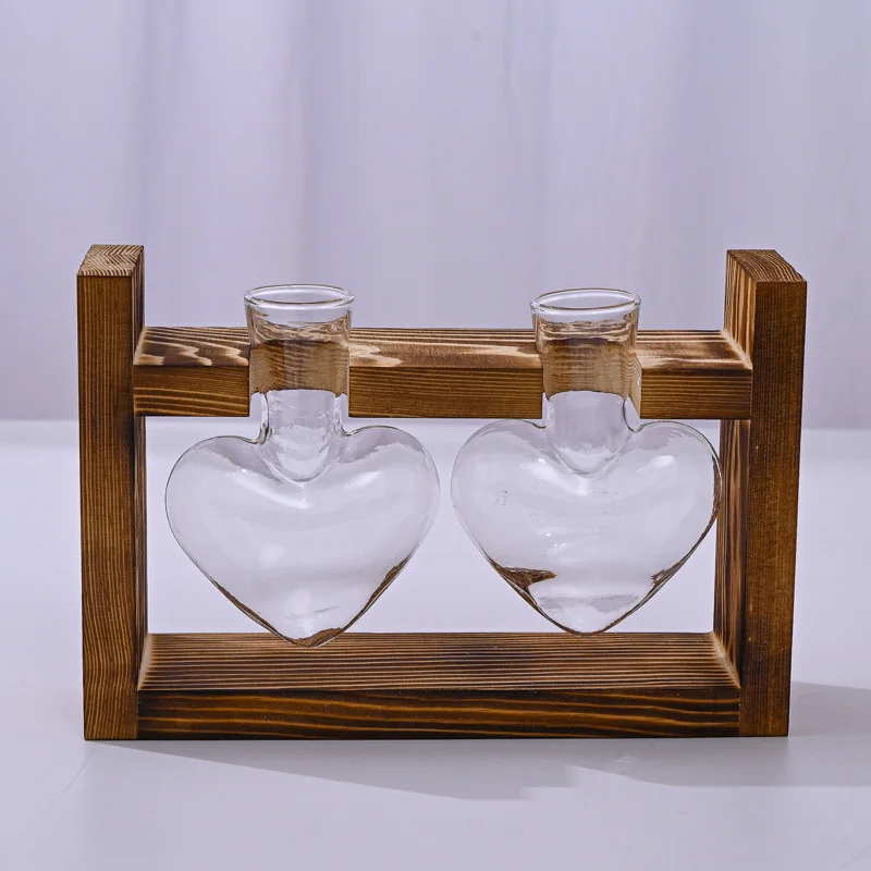 Wooden Heart Shape Vase | Aesthetic Room Decor