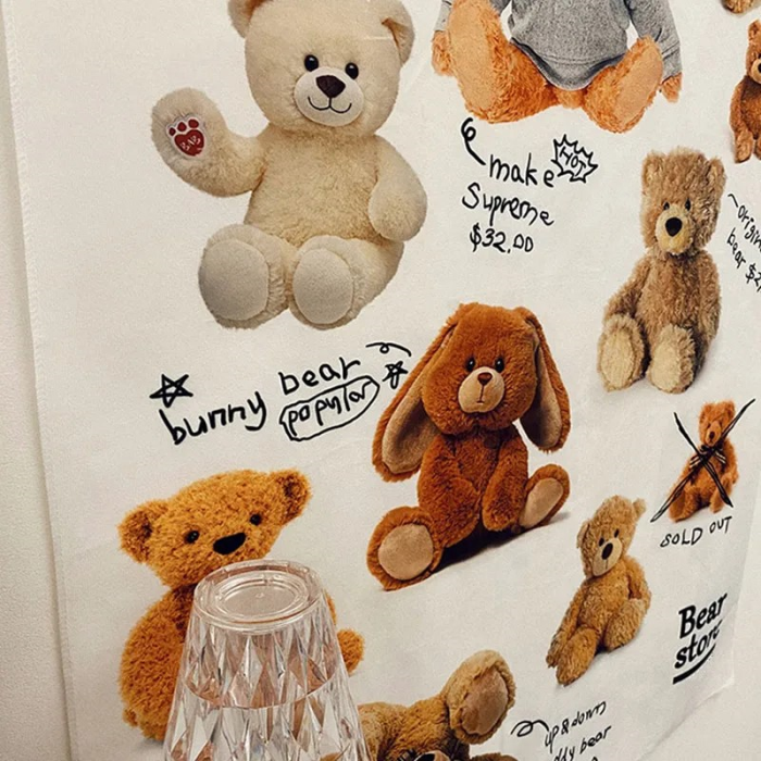 Collection Of Teddies Tapestry | Aesthetic Room Decor