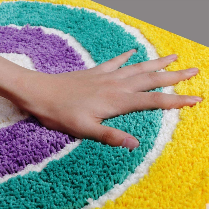Fluffy Rainbow Rug | Aesthetic Room Decor