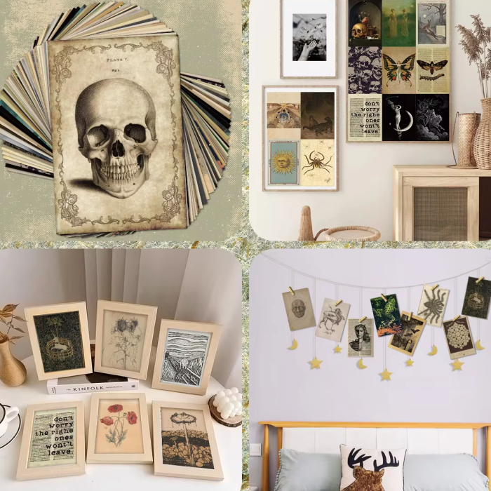 Darkest Academia Wall Collage | Aesthetic Room Decor