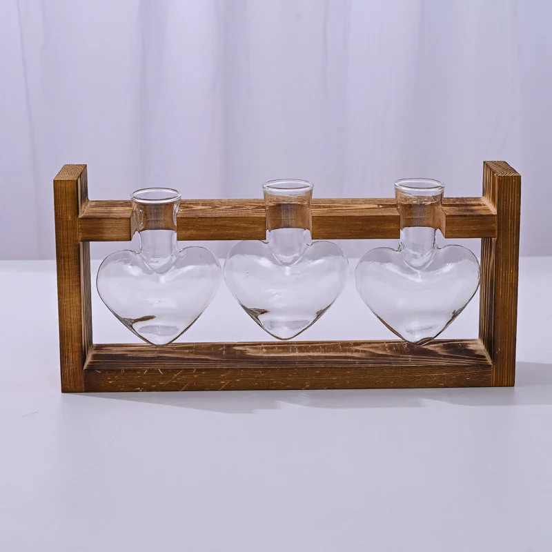 Wooden Heart Shape Vase | Aesthetic Room Decor
