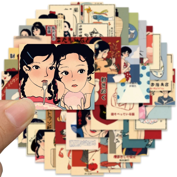 Retro Japanese Stickers | Aesthetic Room Decor