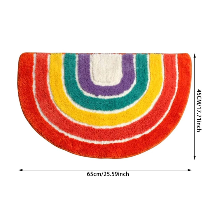 Fluffy Rainbow Rug | Aesthetic Room Decor