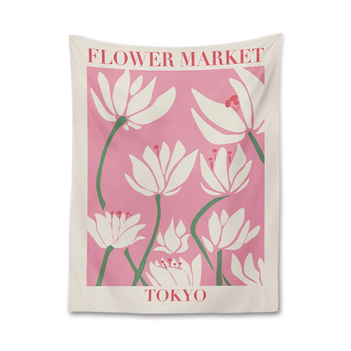 Flower Market Tapestry | Aesthetic Room Decor