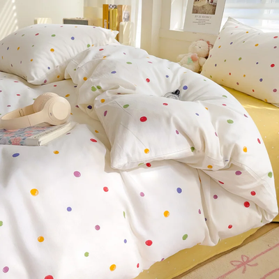 Rainbow Dots Bedding Set | Aesthetic Bedding