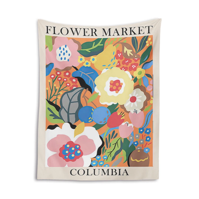Flower Market Tapestry | Aesthetic Room Decor