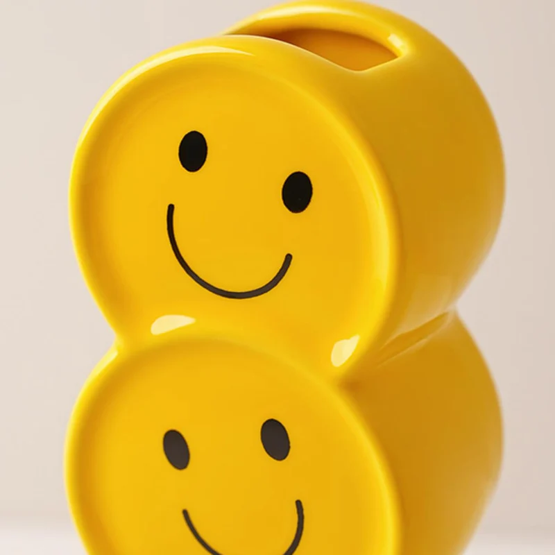 Smiley Face Emoji Vase | Aesthetic Room Decor