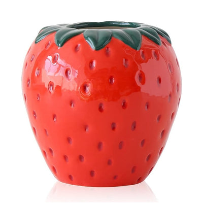 Sweet Strawberry Ceramic Vase | Aesthetic Room Decor