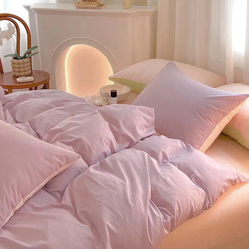 Dual Color Pastel Bedding | Aesthetic Room Decor