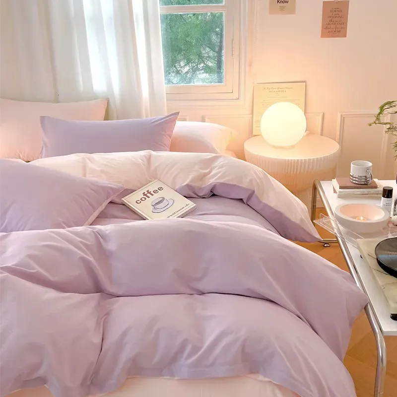 Dual Color Pastel Bedding | Aesthetic Room Decor