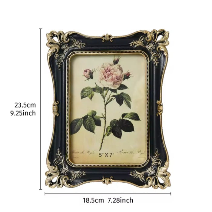 Black and Gold Antique Picture Frame | Aesthetic Roomcore
