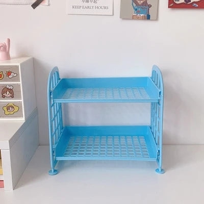 Two Level Desk Storage Shelf