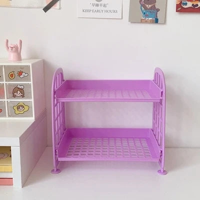 Two Level Desk Storage Shelf