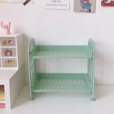 Two Level Desk Storage Shelf