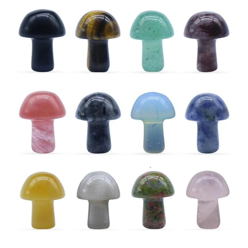 Natural Gemstone Mushrooms