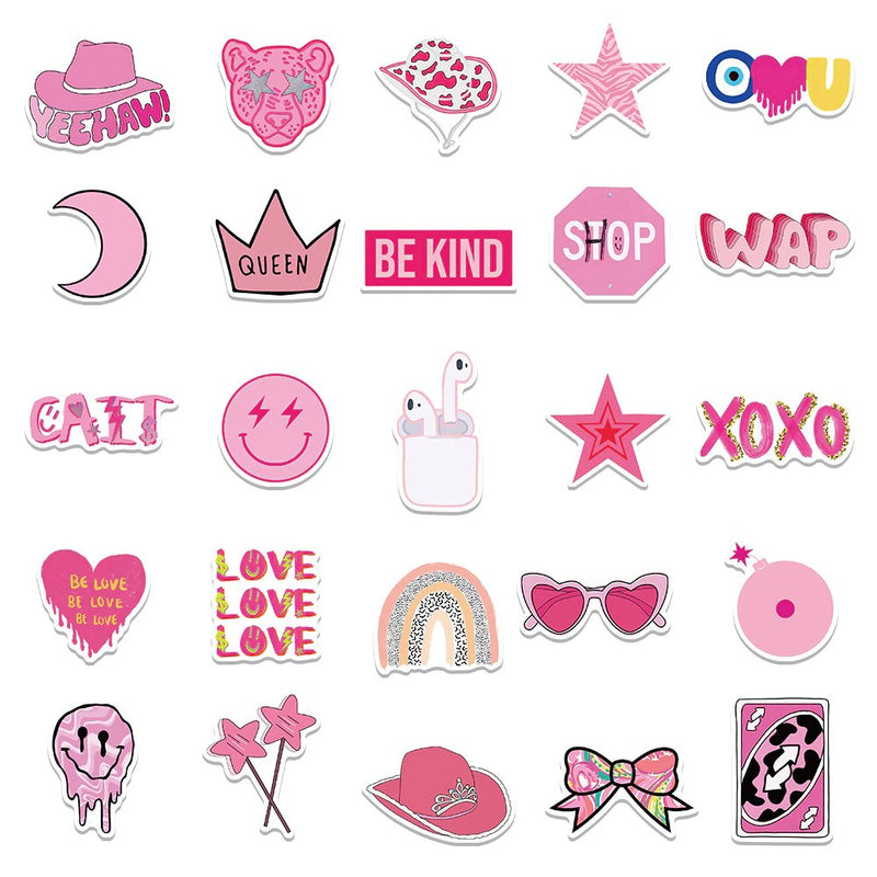 XL Sized Pink Stickers - Pink Gifts for Women, Girls - Pink Aesthetic  Stickers, Girly Stickers, Cute Pink Stickers, Pink Stickers Aesthetic,  Preppy