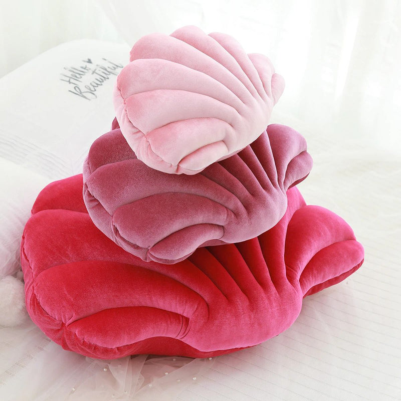 Velvet Shell Cushion | Aesthetic Room Decor