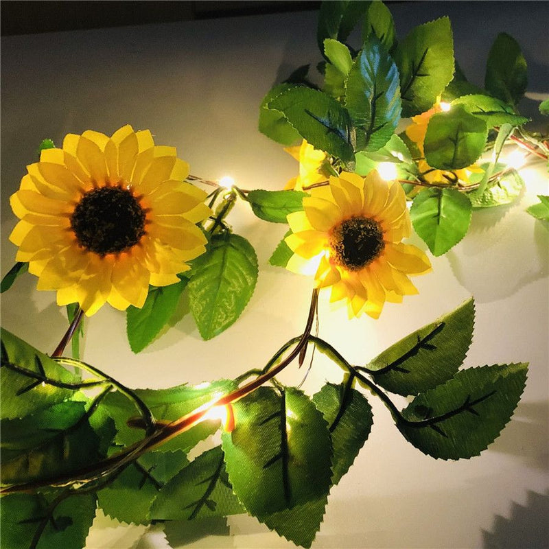 Artificial sunflower string lights new arrivals