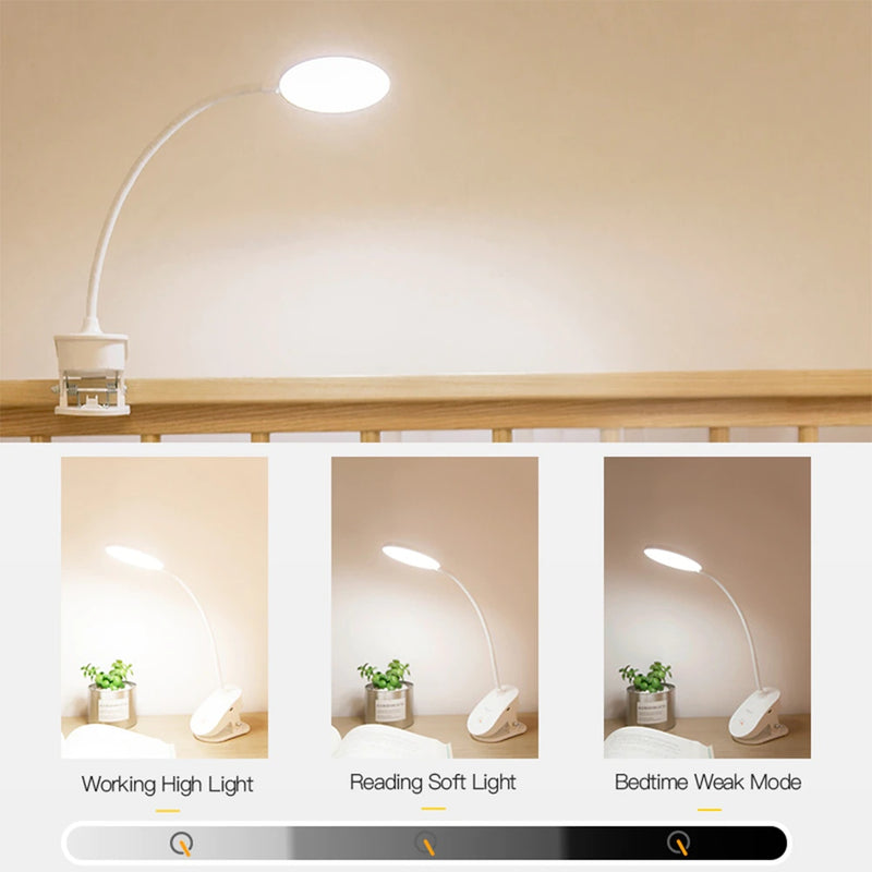 Wireless Bedside Clip On Lamp