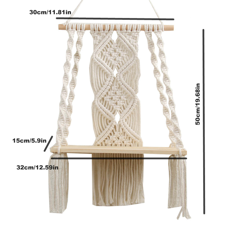 Boho Style Macrame Shelve