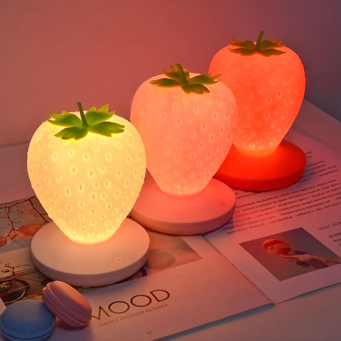 Aesthetic Room Decor | Strawberry Bedside Lamp