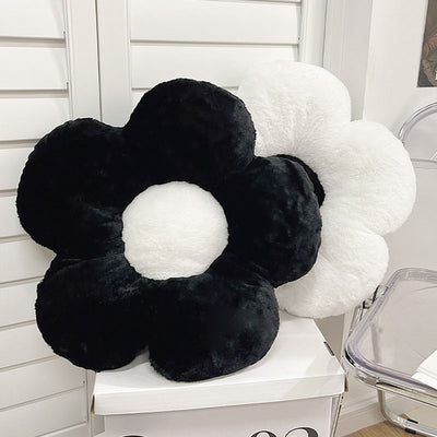 Black And White Flower Pillow | Aesthetic Pillows