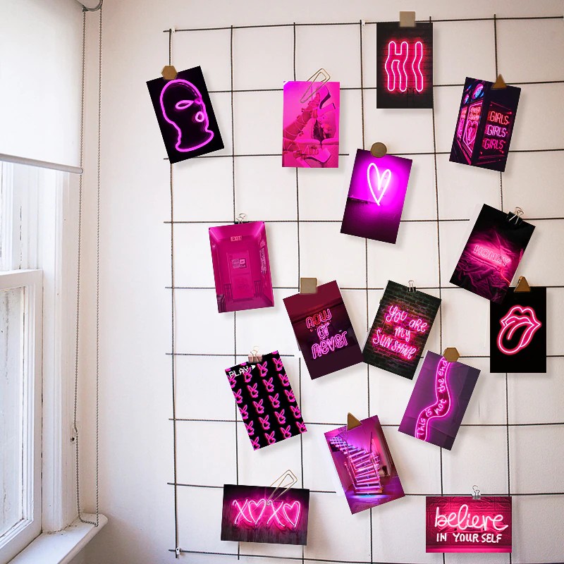 Neon Pink Collage Kit