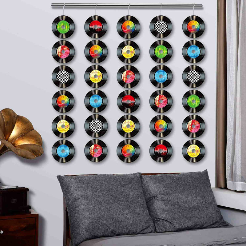 90s Style Decorative Music Records | Aesthetic Wall Decor