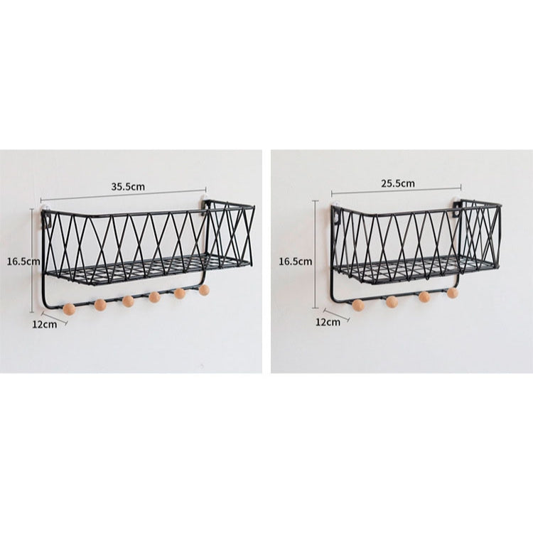 Wall Shelve With Hanging Hooks