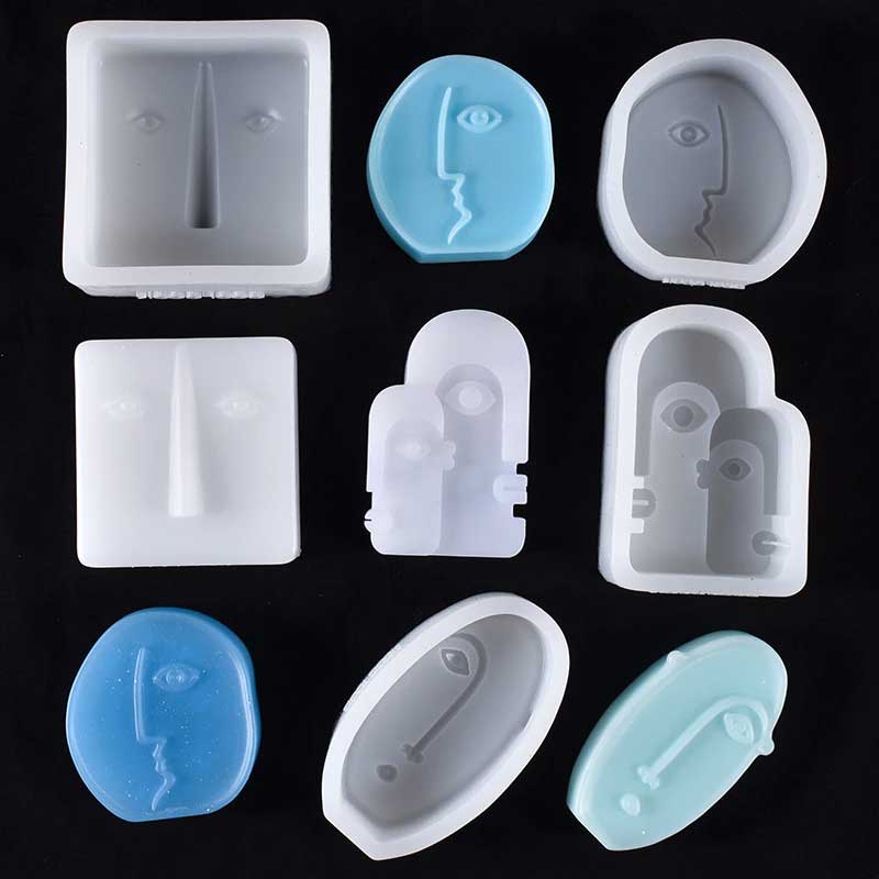 Abstract Face Candle Mold