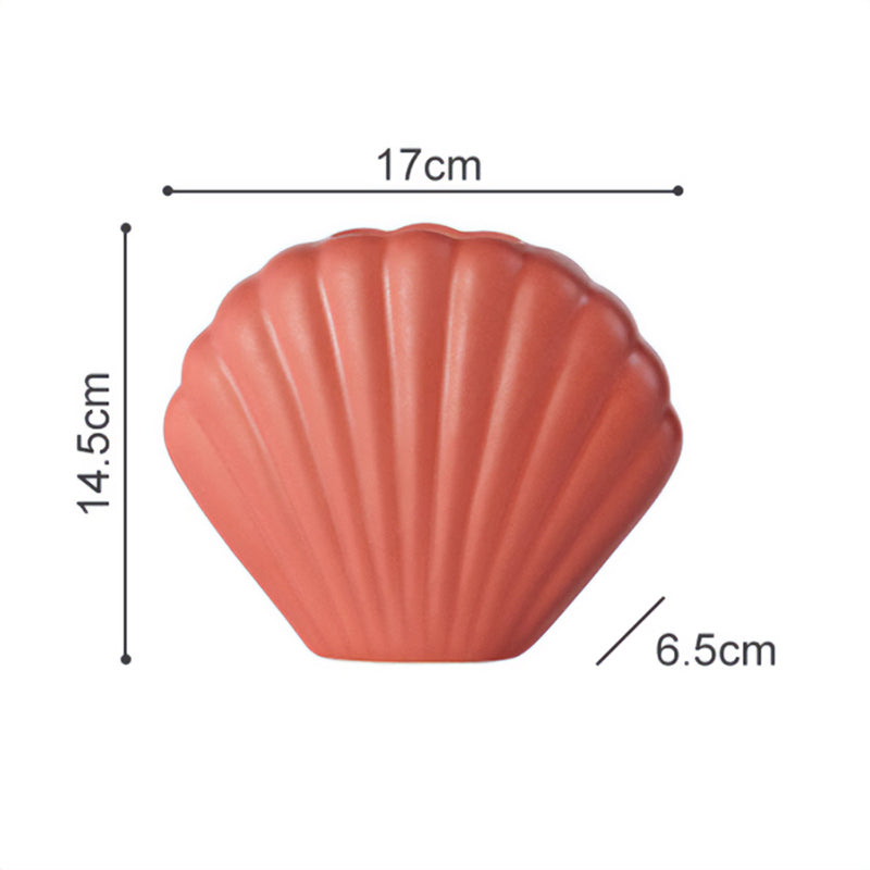 Danish pastel seashell vase - size