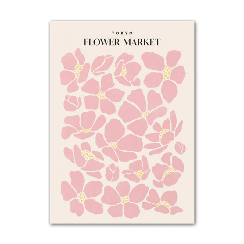 Pastel Flowers Canvas Poster F