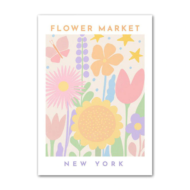 Pastel Flowers Canvas Poster G