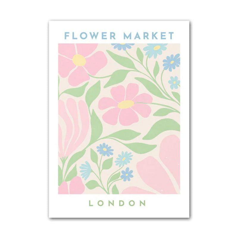 Pastel Flowers Canvas Poster H