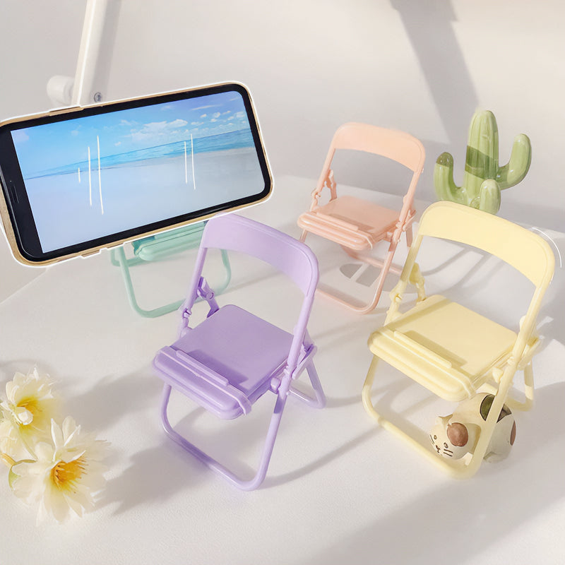 Kawaii Folding Chair Phone Stand 