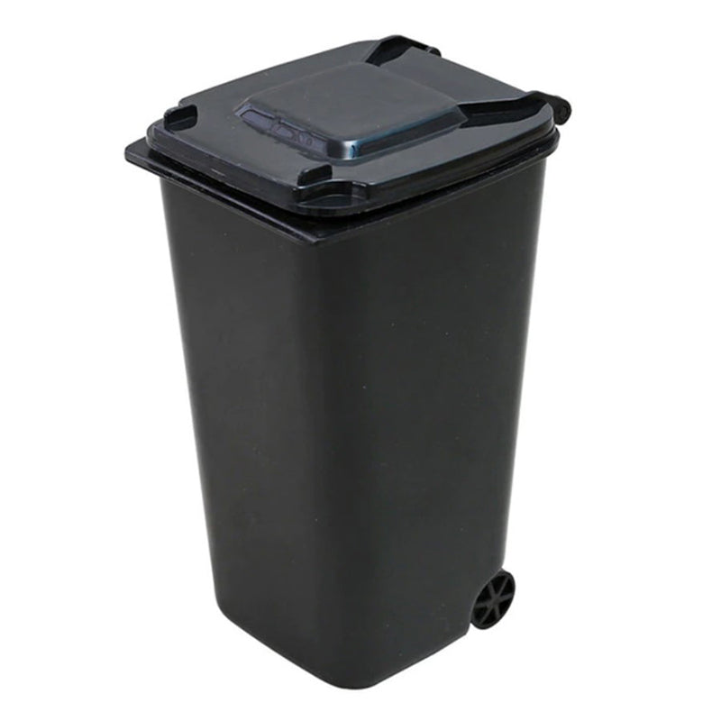 Mini Desktop Trash Can - black