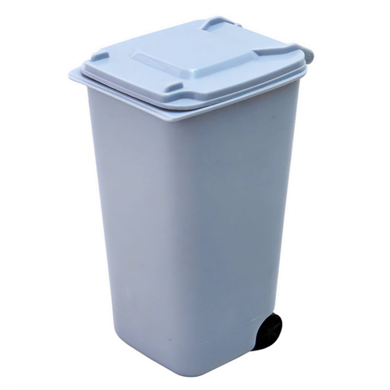 Mini Desktop Trash Can - blue