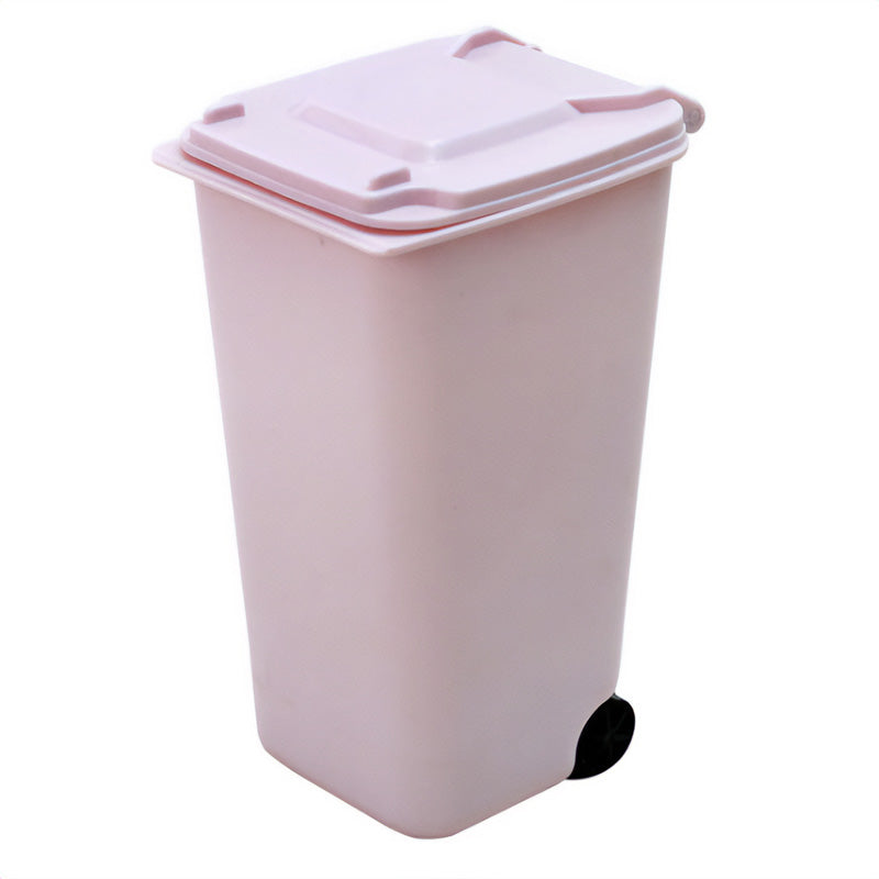 Mini Desktop Trash Can - pink