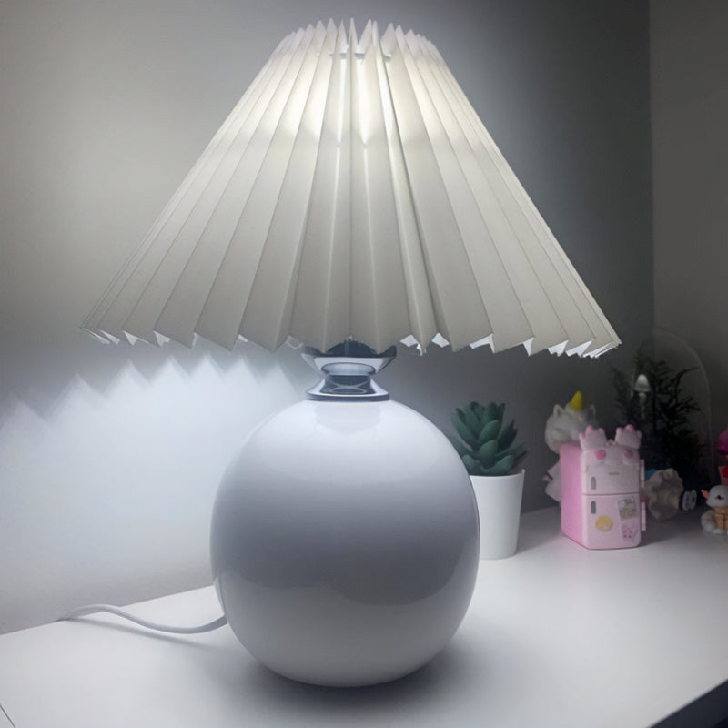 Pleated Bedside Lamp