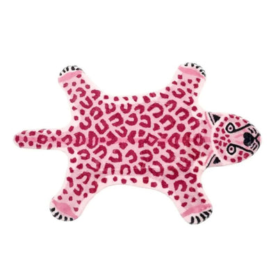 Pink Preppy Leopard Rug