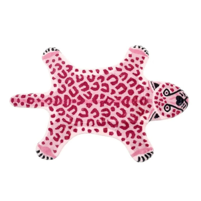 Pink Preppy Leopard Rug