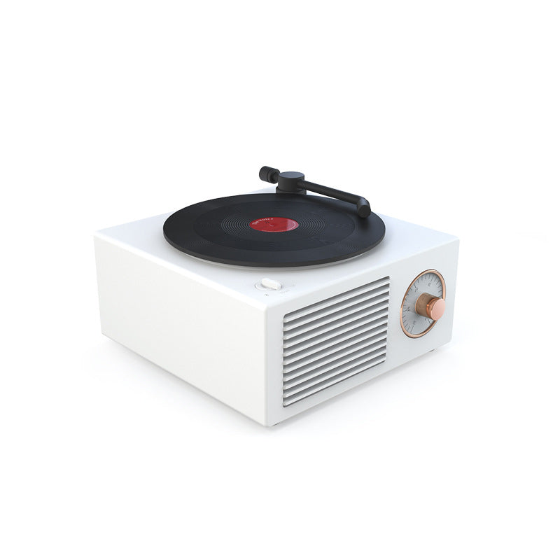 Retro Vinyl Speaker - white