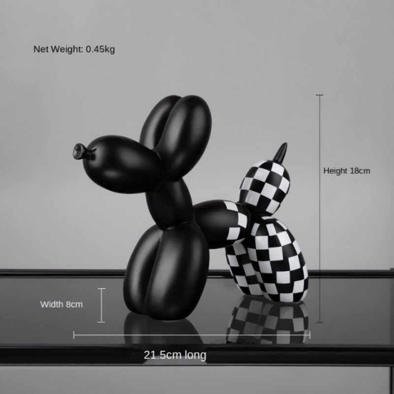 Checkered Balloon Dog