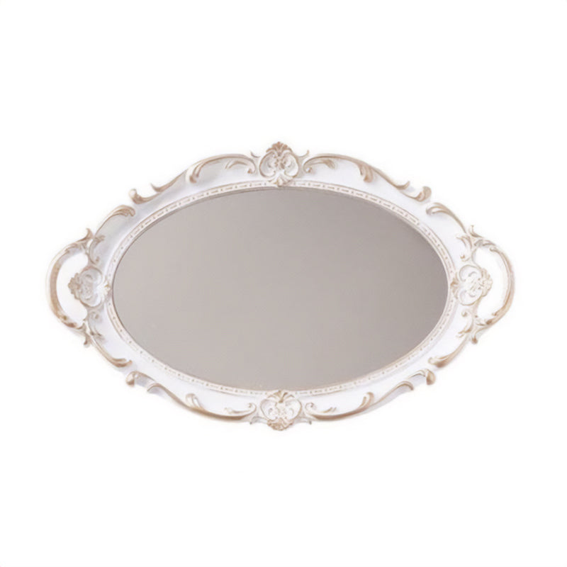 coquette vanity tray rustic white
